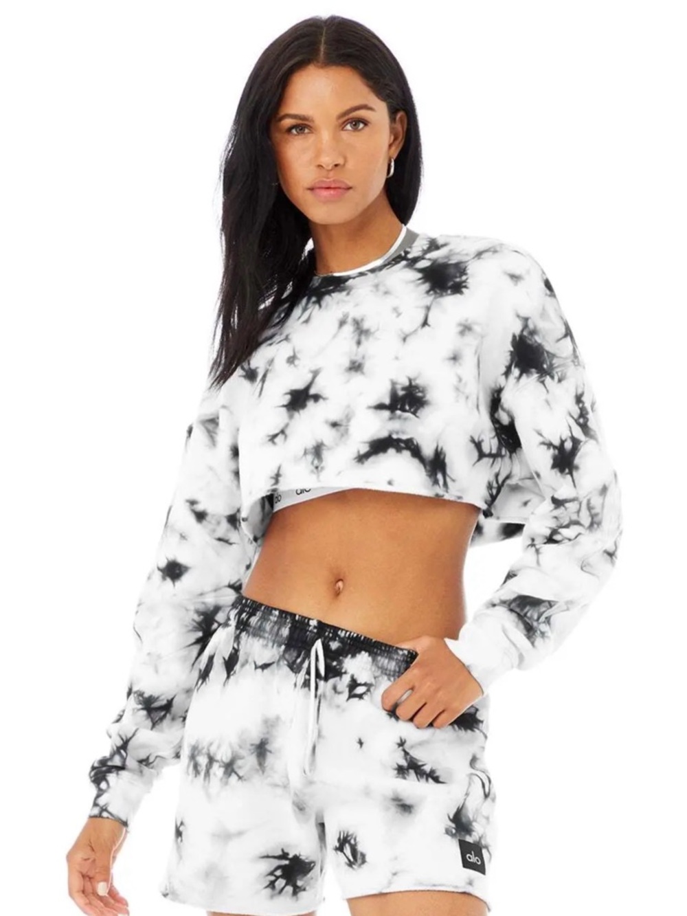 Alo Yoga Tie-Dye Extreme Crop Crewneck